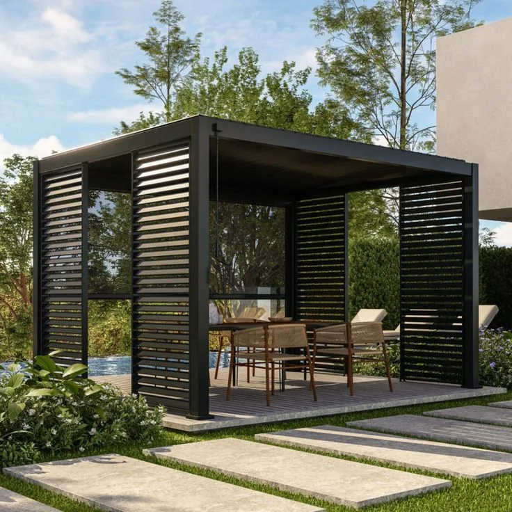 Completed aluminium pergola project
